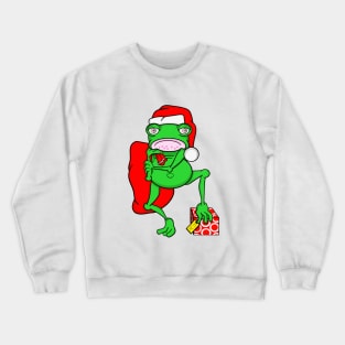 Merry Christmas Santa Frog Crewneck Sweatshirt